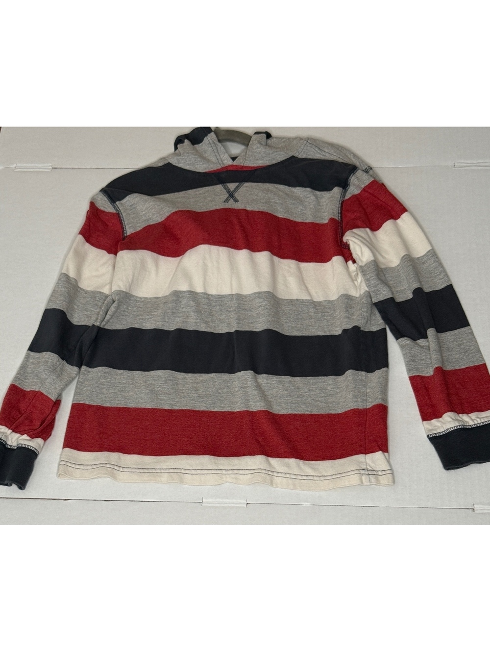 Wrangler Boys Long Sleeve Striped Hooded Shirt Size 8